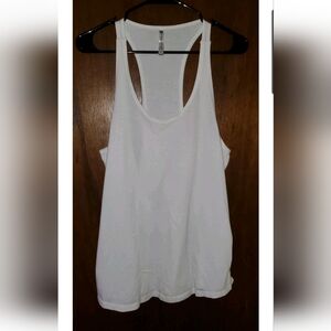 Fabletics White Racerback Tank Sz Medium